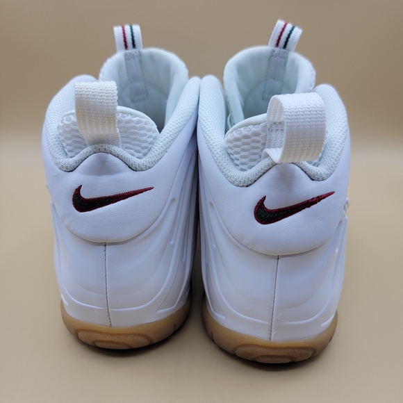 Nike Little Posite Pro GS "Gucci" Kids Shoes Size 6Y White Red Green 2015 W/Box - Picture 8 of 12